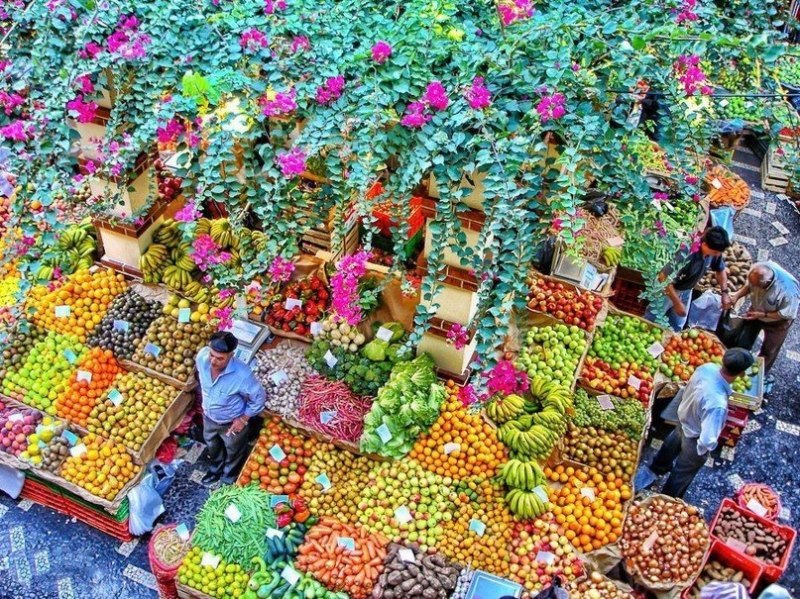 Fruit market on the island of Madeira
