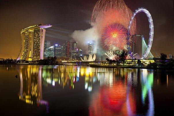 Night lights of Singapore