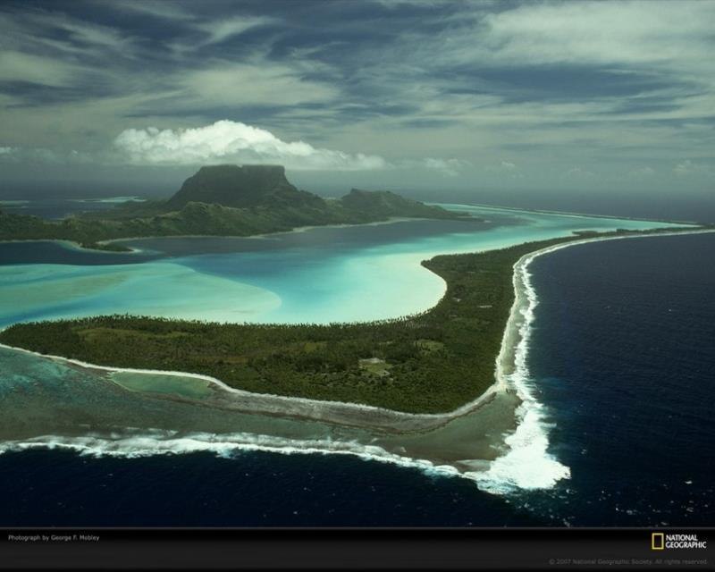 Bora Bora, one of the islands in French Polynesia