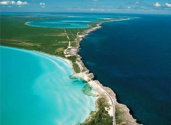 The place where the Caribbean Sea meets the Atlantic Ocean