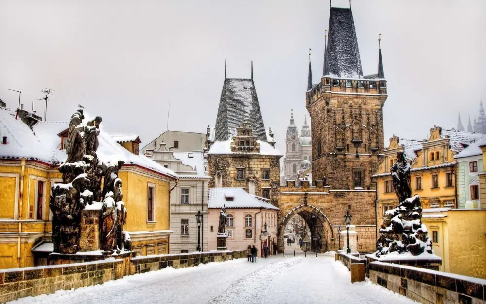 Prague in the winter
