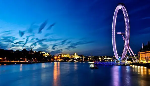 London Eye at night, UK