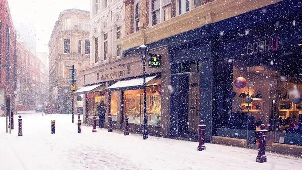Winter streets of Europe