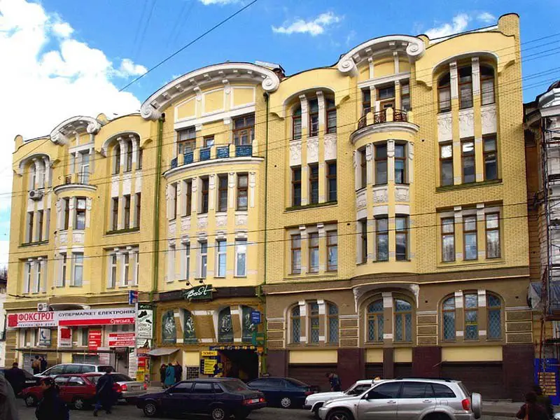 Sumskaya, 26. Former apartment house Liornice. <br> (Architect Ginzburg AM (1910).)