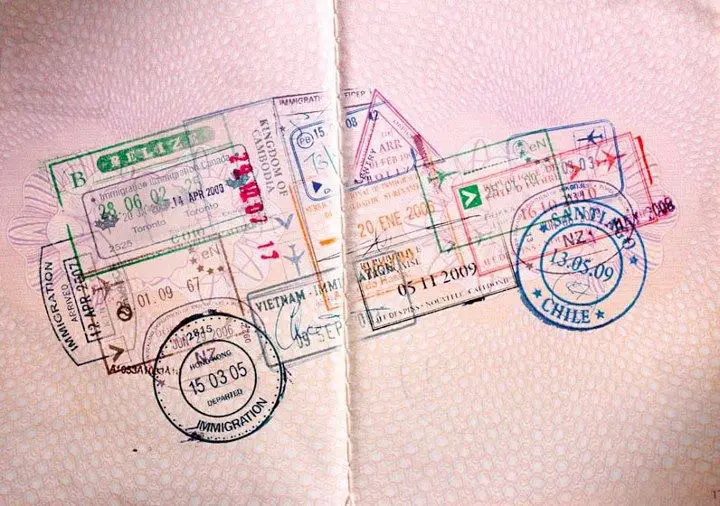 Stamps in the passport