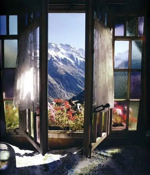 Window to the mountains