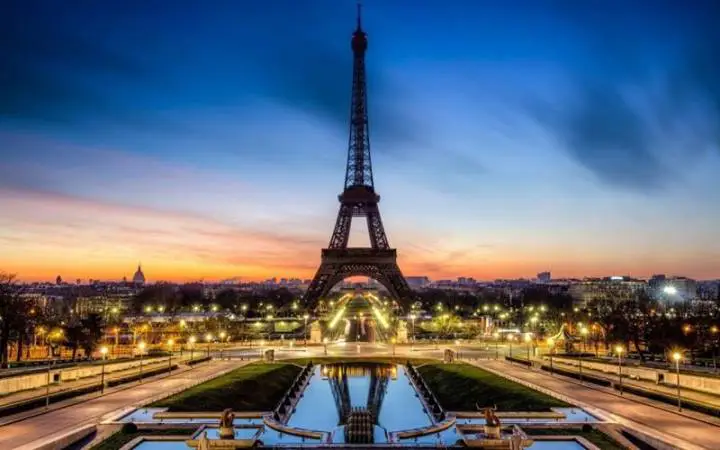 Eiffel Tower in Paris, France.