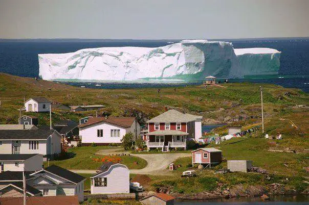 The iceberg moored to the shore, Iceland.