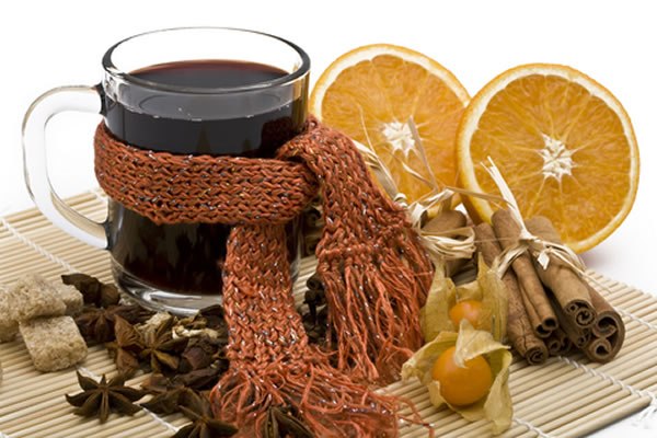 Mulled wine with brandy