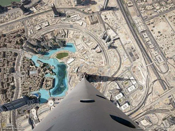 Photo from the tallest building in the world - Burj Khalifa, Dubai.