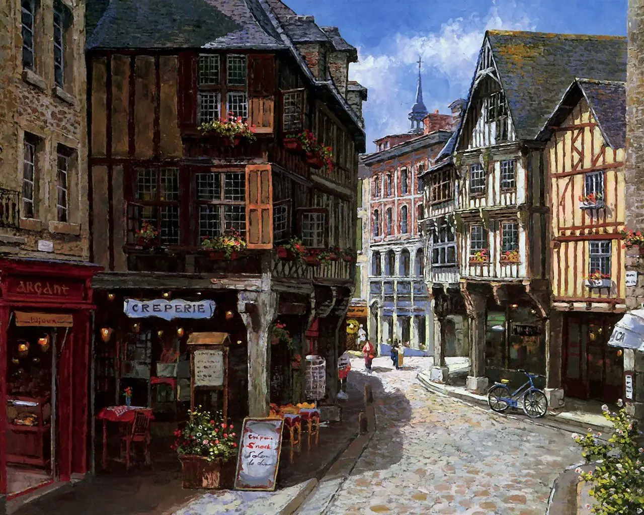 Artistic interpretation of the famous streets of Europe.