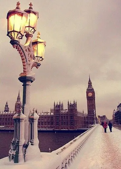 Winter in London, UK.