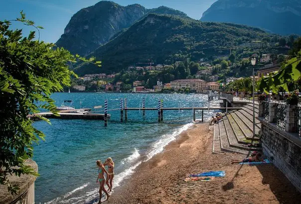 On the coast of Lake Como