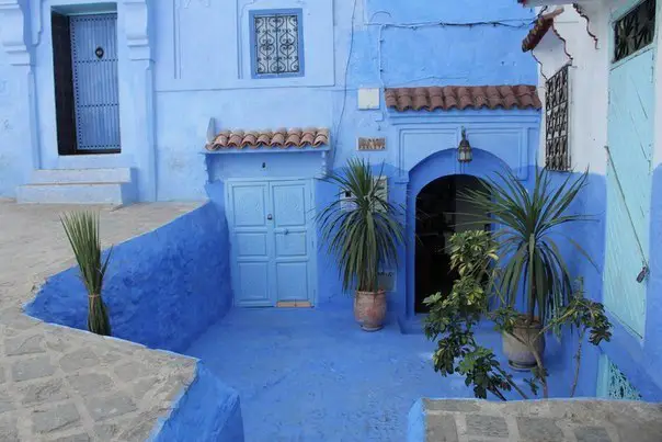 On the street of the town of Chefchaouen