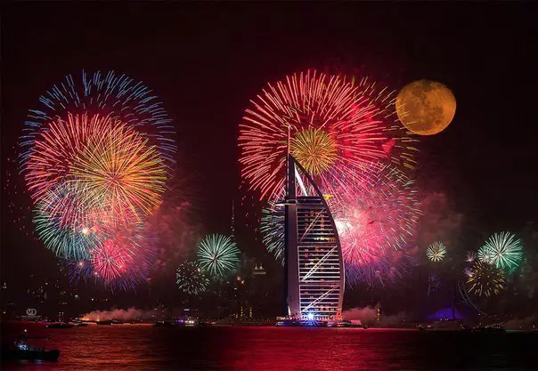 New Year's fireworks in Dubai
