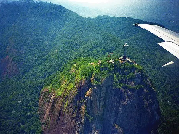 View on the Statue of Christ-Redeemer and Mount Corcovado