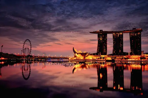 Вид на отель Marina Bay Sands