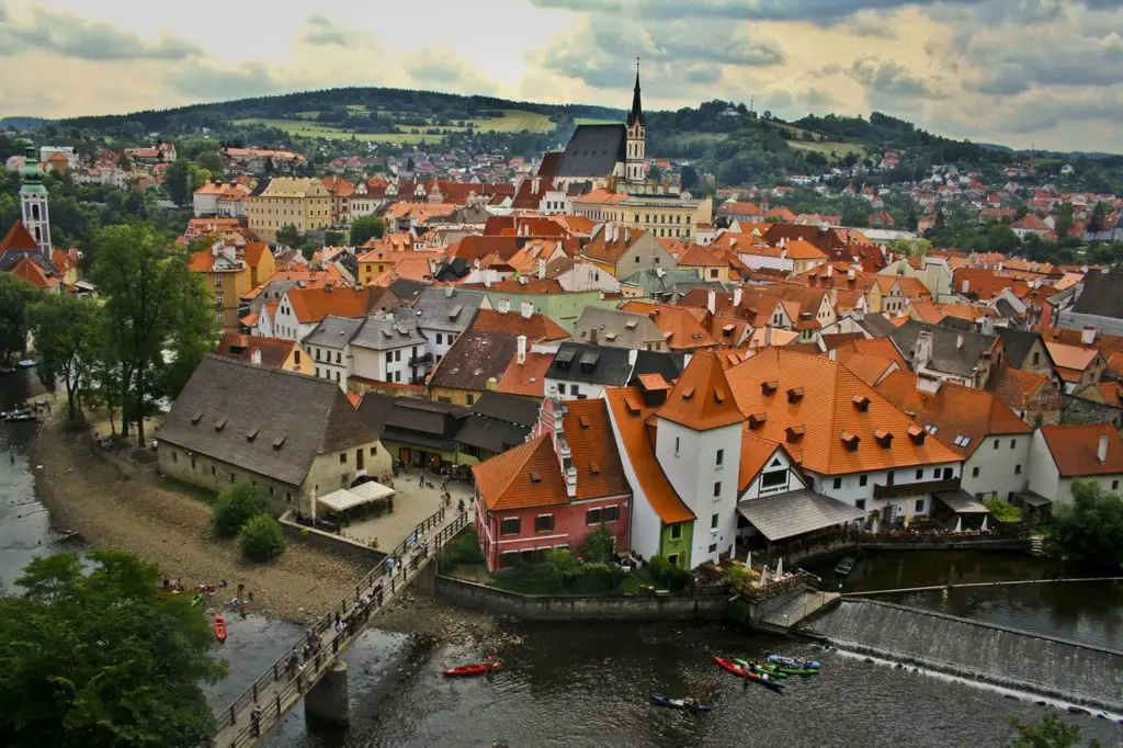 View on Czech-Krumlov, Czech Republic
