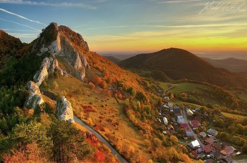 View of the village in the Carpathians, Slovakia