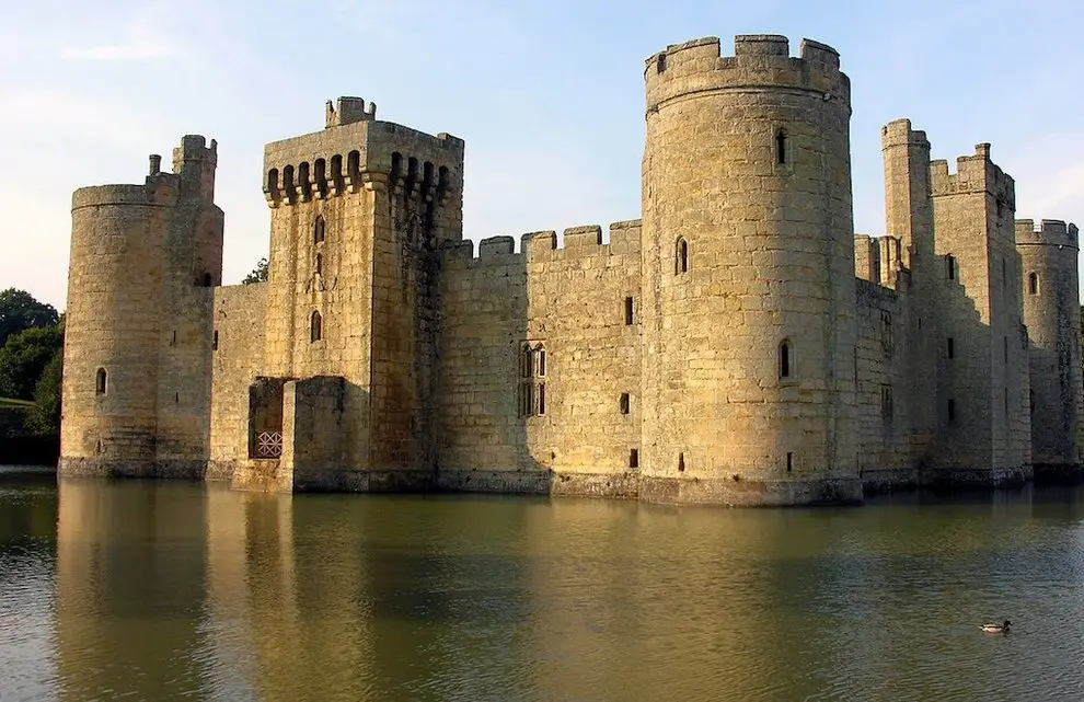 Bodiam Castle in East Sussex, England