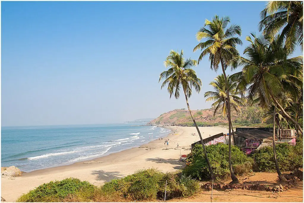 Coast in the village of Vagator, Goa, India