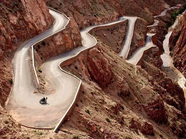 Highway in the Atlas Mountains, Morocco