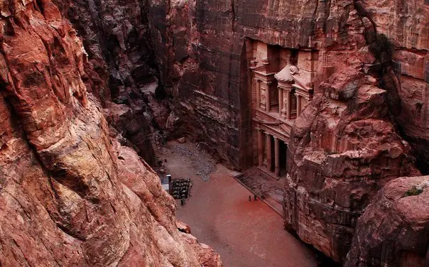 Ancient temple in the rock, Petra, Jordan