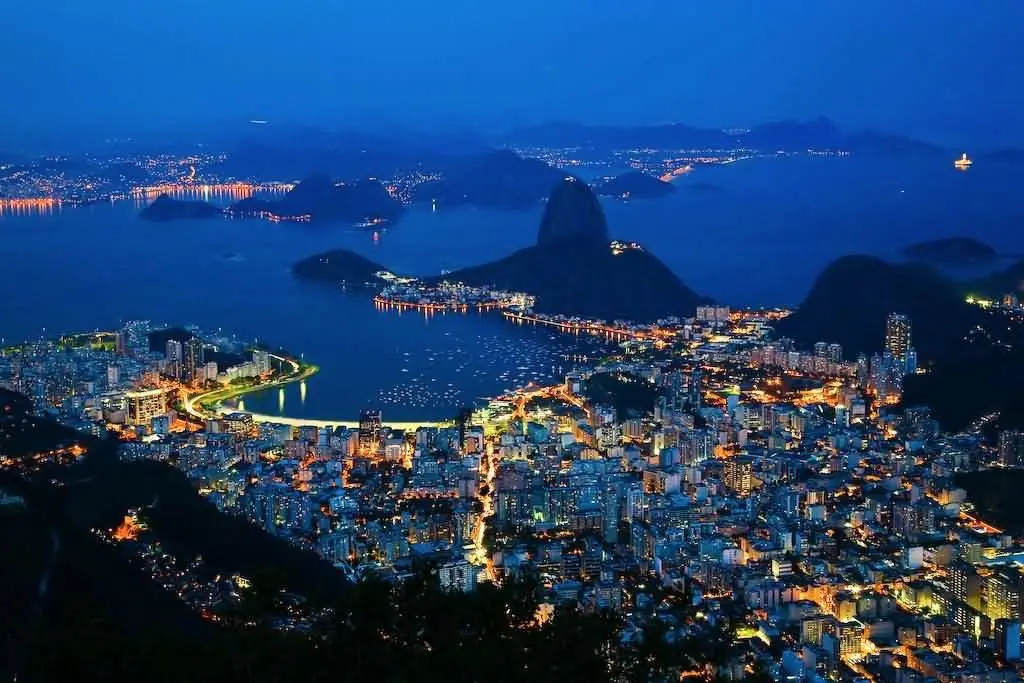 Overnight in Rio de Janeiro, Brazil