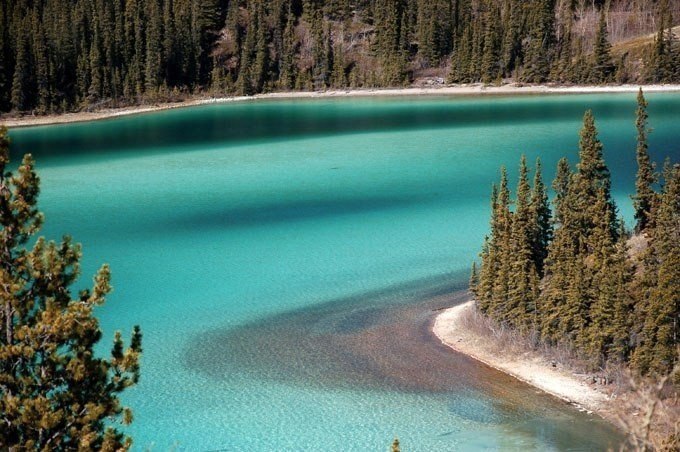 Озеро в провинции Альберта, Канада