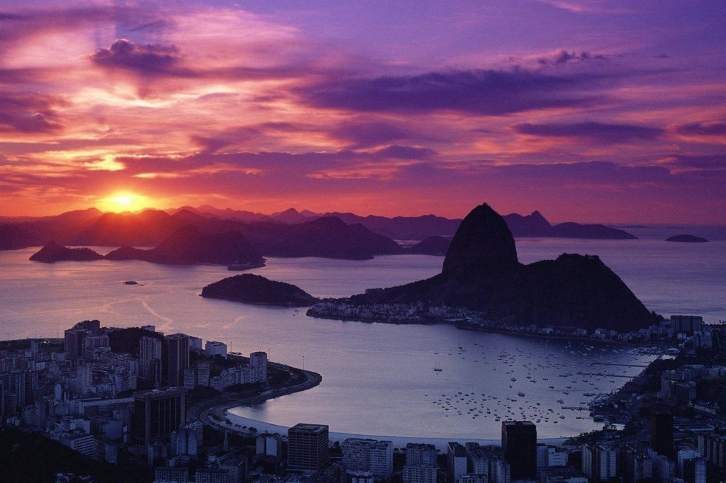 Sunset over Rio de Janeiro, Brazil