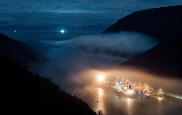 Evening fog in the Gulf, Croatia