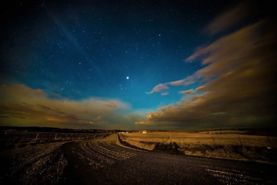 Night in Montana, USA