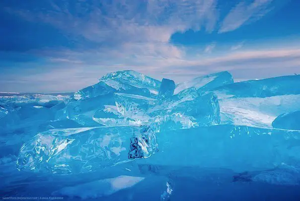Ice of Baikal, Russia