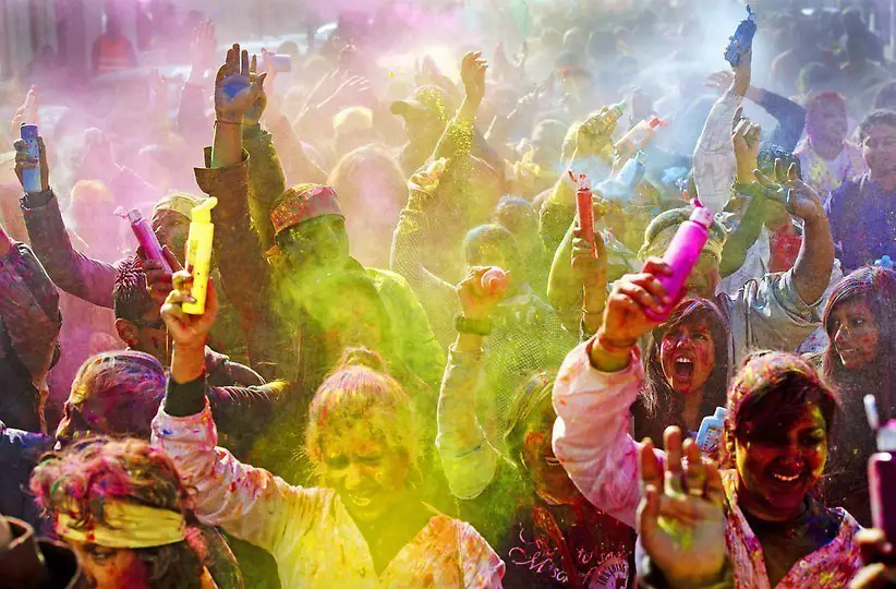 Holi is the Indian holiday of spring and bright colors