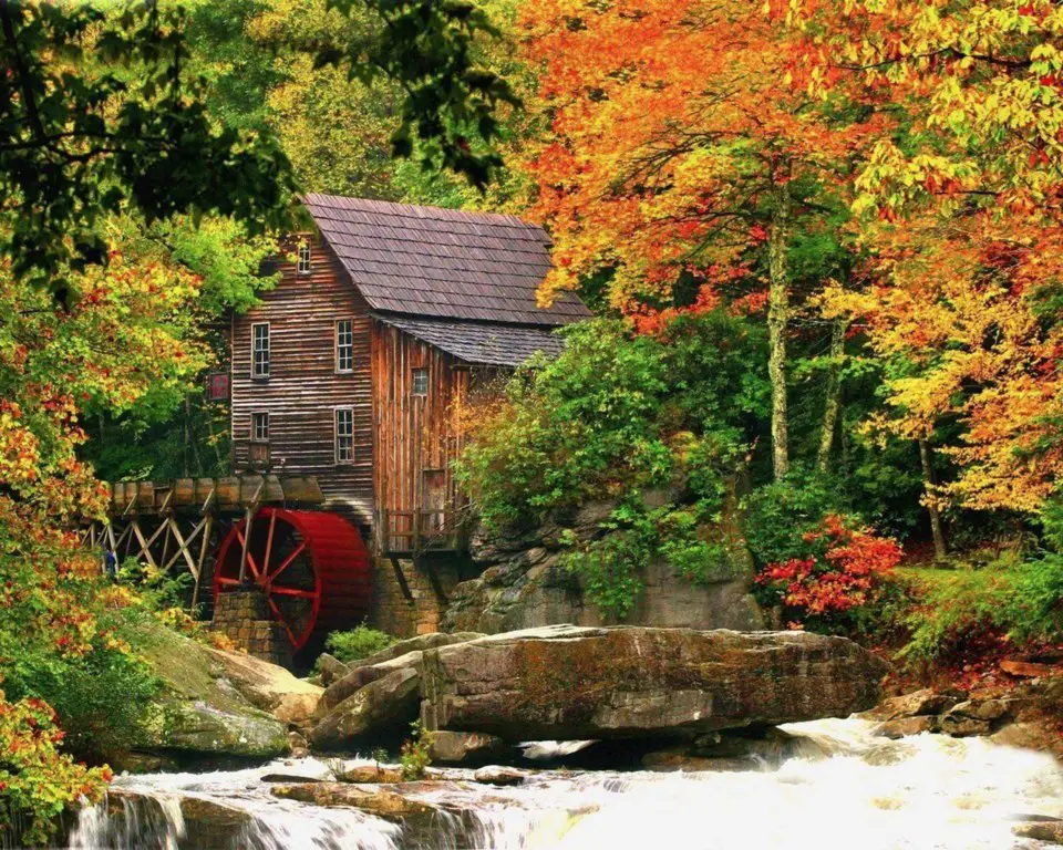 Old mill in the forest, State of West Virginia, USA