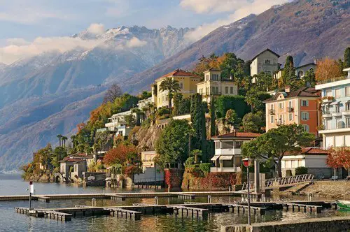 City on the shores of Lake Maggiore, Ascona, Switzerland