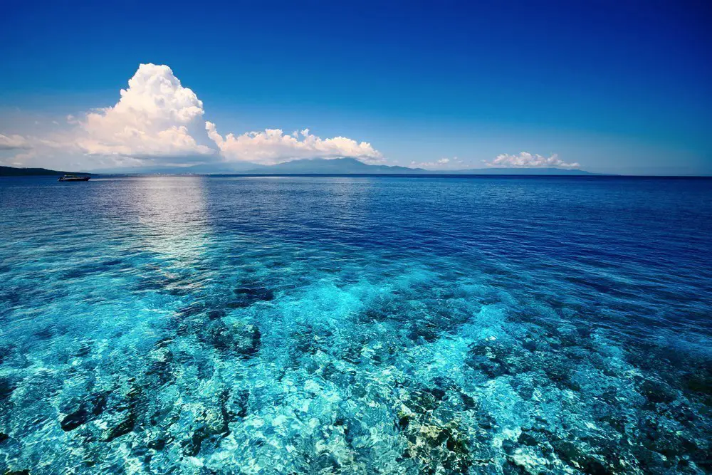 Sea in the island of Sulavesi, Indonesia