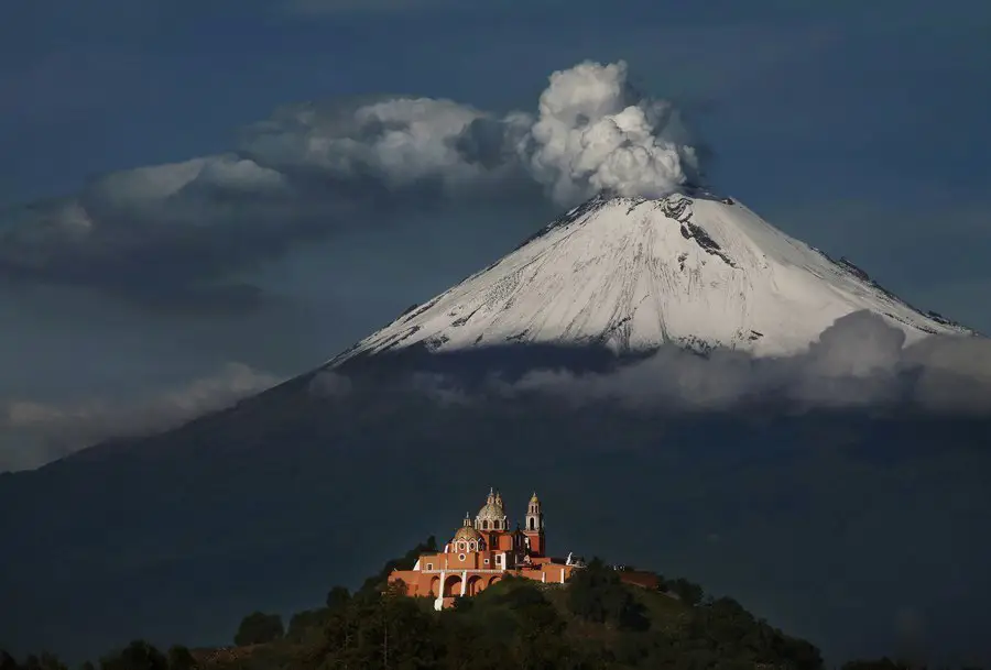 View of the Volcano Popocatepetl, Mexico