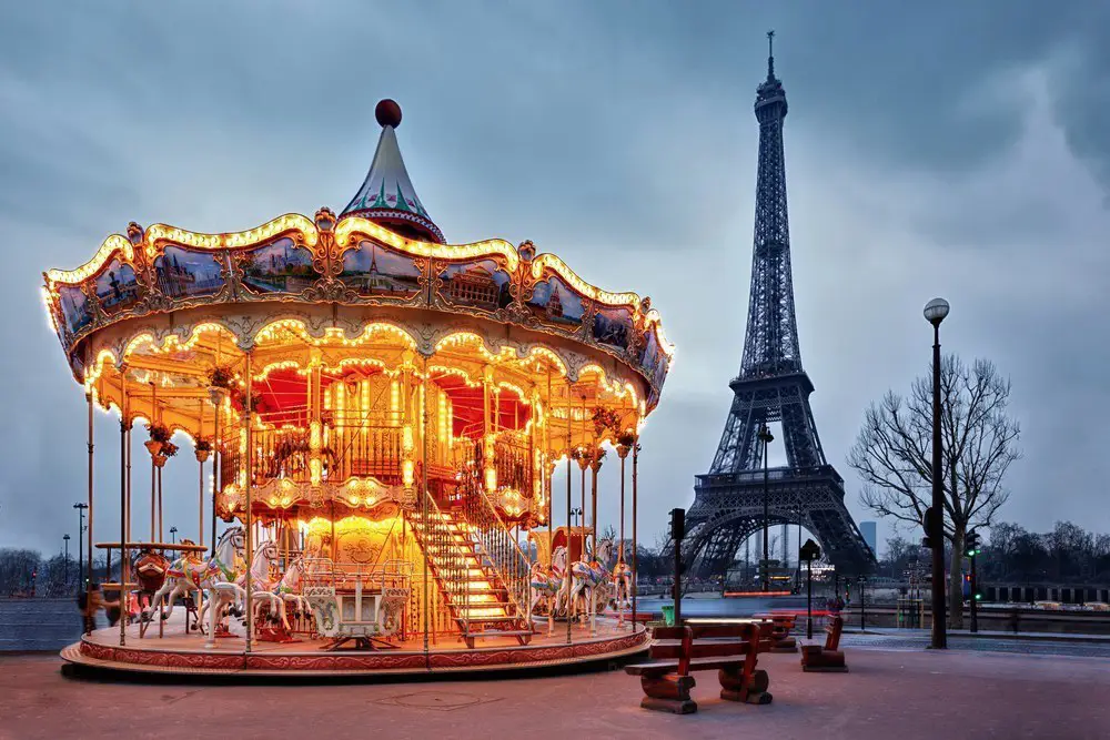 On the street in Paris, France