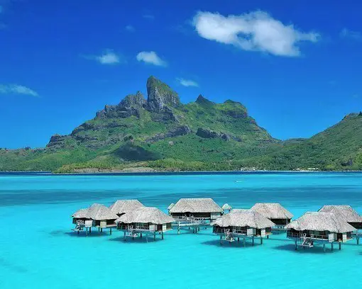 Hotel near the coast, Bora Bora, French Polynesia