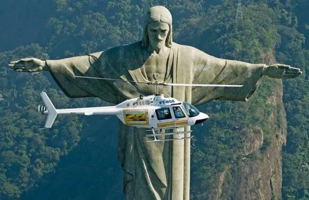 Successful shot. The Statue of Christ in Rio. Brazil