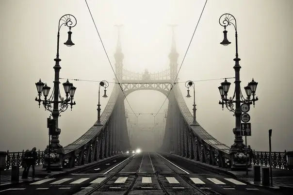 The bridge in Budapest. Hungary