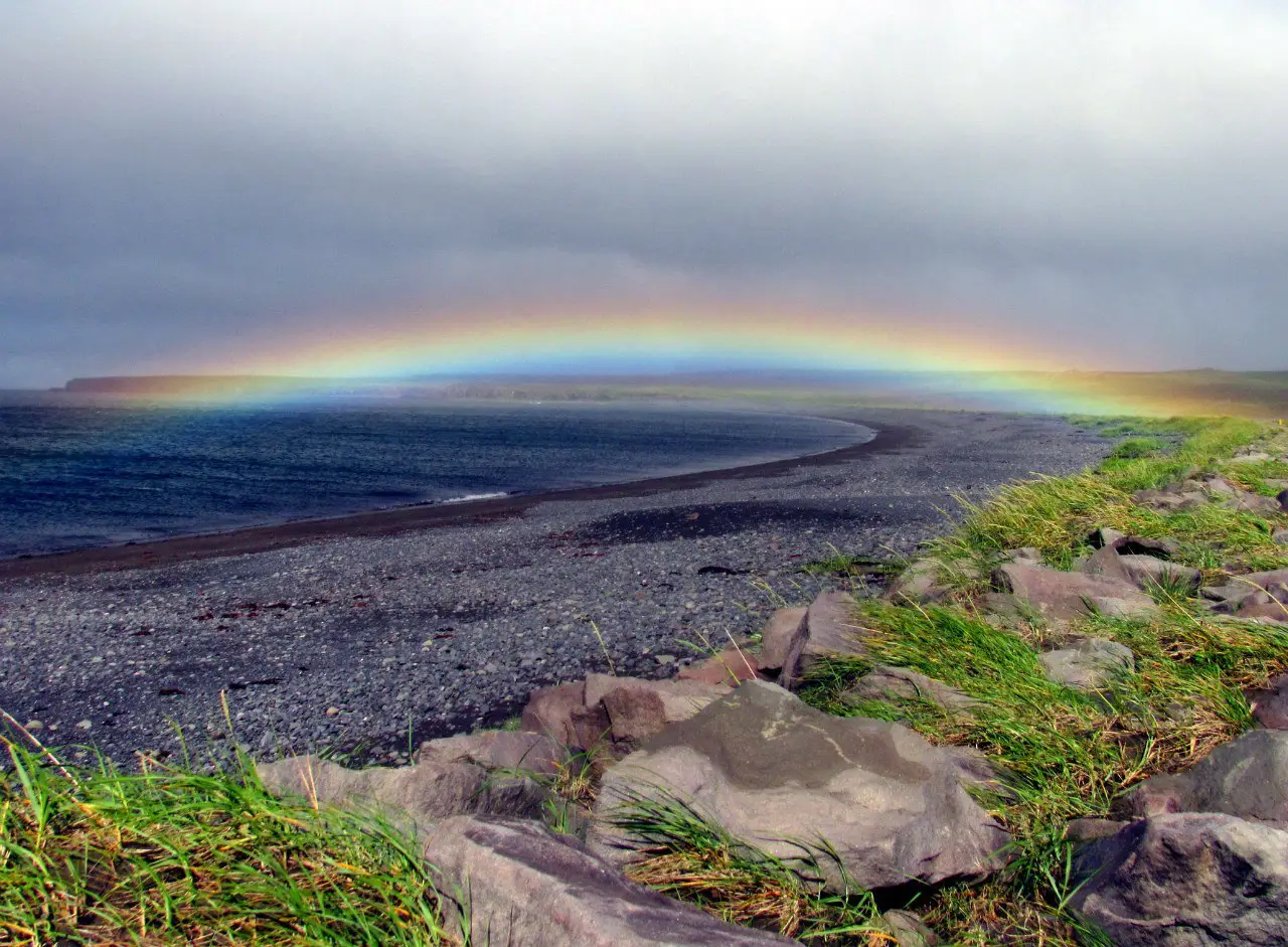 Iceland. Here's a low rainbow