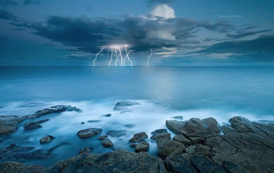 Thunderstorm on the coast of Sydney, Australia