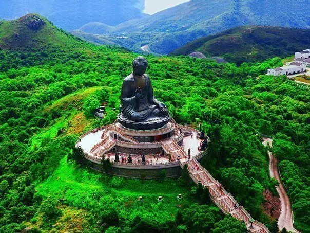 Buddha on the island of Lantau, Hong Kong