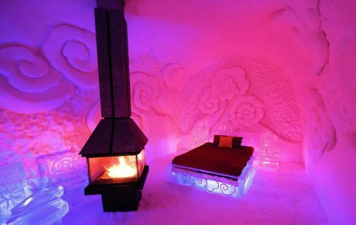 Hotel Room Snow Village, Quebec, Canada