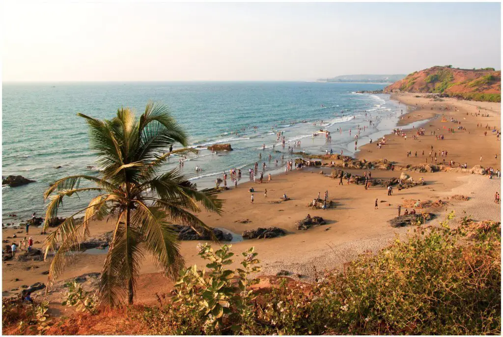 Coast in the village of Vagator, Goa, India