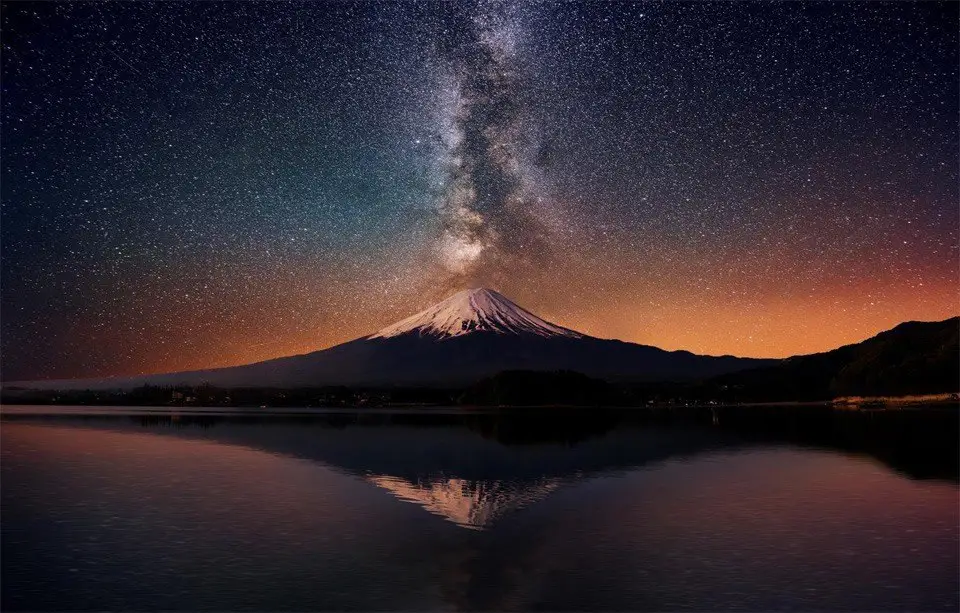 Milky Way over Mount Fuji, Japan