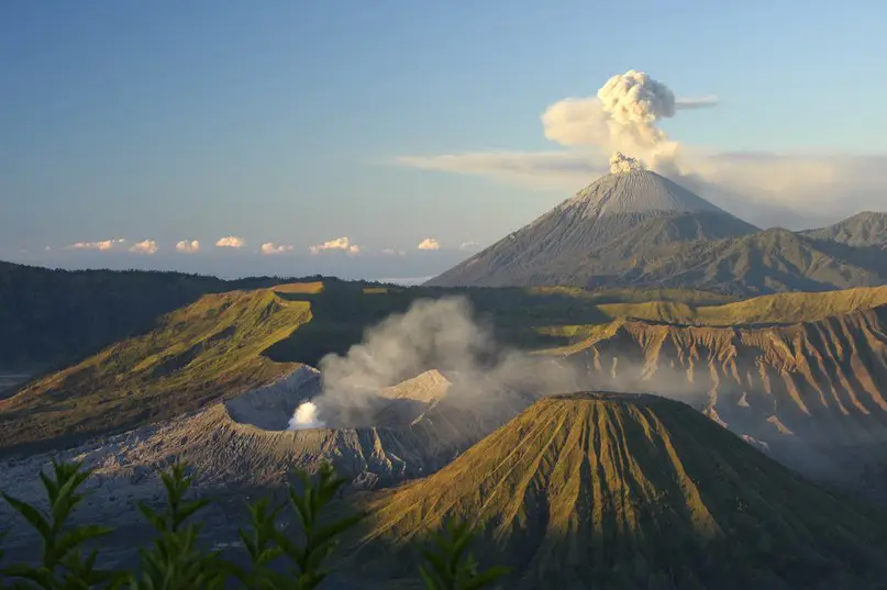The volcano in Indonesia
