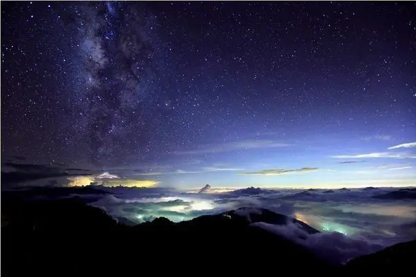Night sky in the mountains, Japan